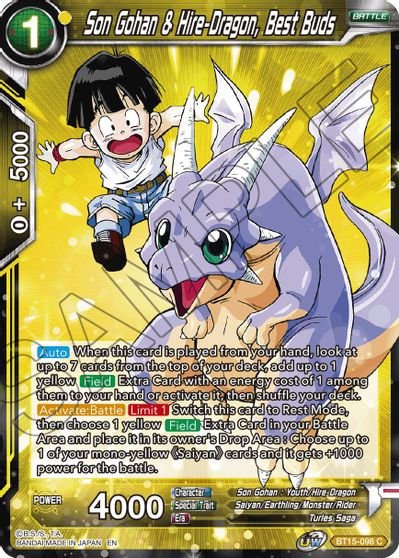 Son Gohan & Hire-Dragon, Best Buds (BT15-098) [Saiyan Showdown] | Rock City Comics