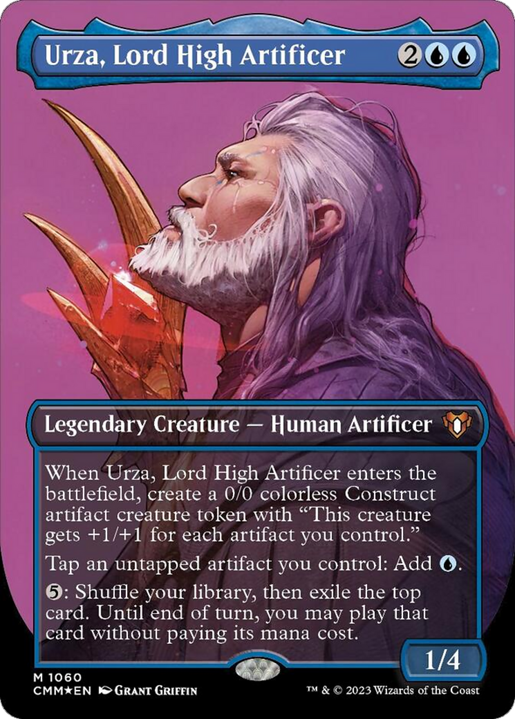 Urza, Lord High Artificer (Borderless Textured Foil Frame Break) [Commander Masters] | Rock City Comics