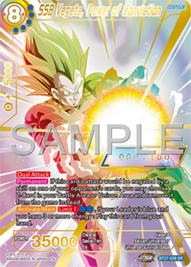 SSB Vegeta, Power of Conviction (Serial Numbered) (BT27-039) [History of Z] | Rock City Comics