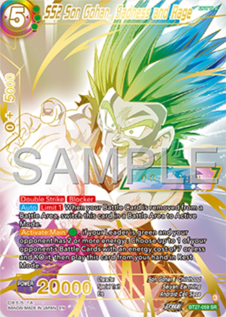 SS2 Son Gohan, Sadness and Rage (Serial Numbered) (BT27-059) [History of Z] | Rock City Comics