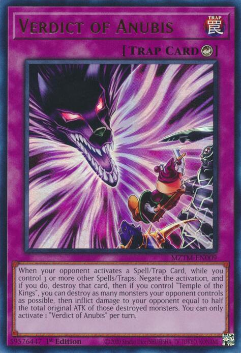 Verdict of Anubis [MZTM-EN009] Ultra Rare | Rock City Comics