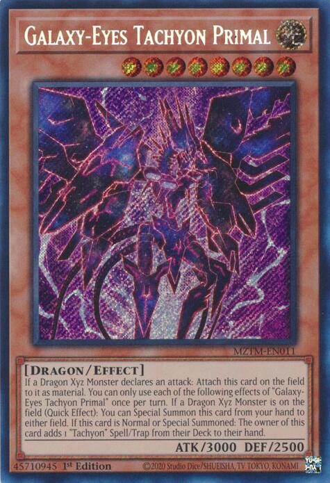 Galaxy-Eyes Tachyon Primal [MZTM-EN011] Secret Rare | Rock City Comics