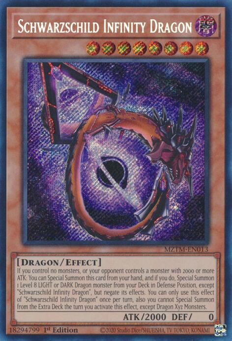 Schwarzschild Infinity Dragon [MZTM-EN013] Secret Rare | Rock City Comics
