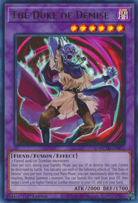 The Duke of Demise [MZTM-EN033] Ultra Rare | Rock City Comics