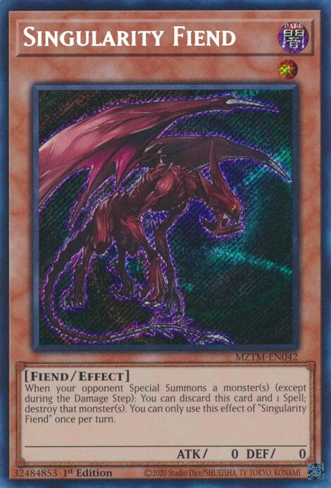 Singularity Fiend [MZTM-EN042] Secret Rare | Rock City Comics
