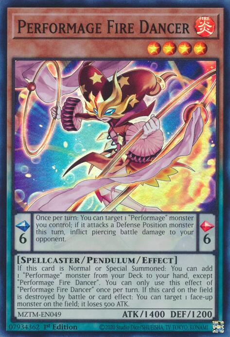 Performage Fire Dancer [MZTM-EN049] Super Rare | Rock City Comics
