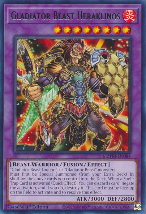 Gladiator Beast Heraklinos [MZTM-EN084] Rare | Rock City Comics