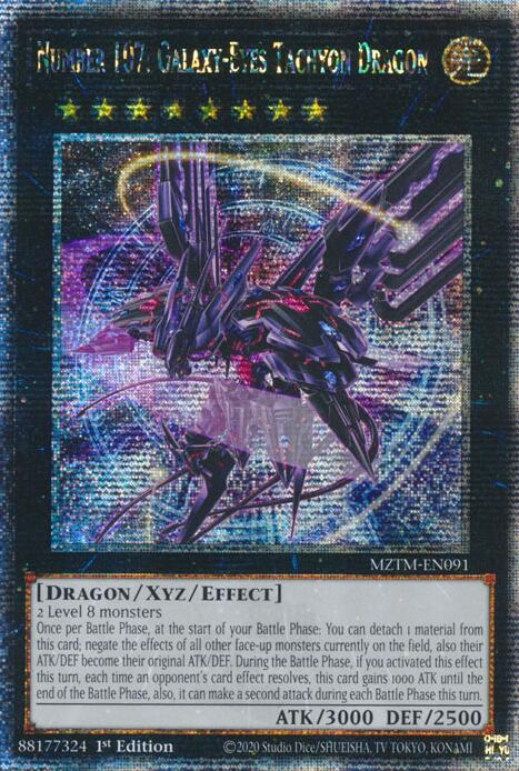 Number 107: Galaxy-Eyes Tachyon Dragon (Quarter Century Secret Rare) [MZTM-EN091] Quarter Century Secret Rare | Rock City Comics