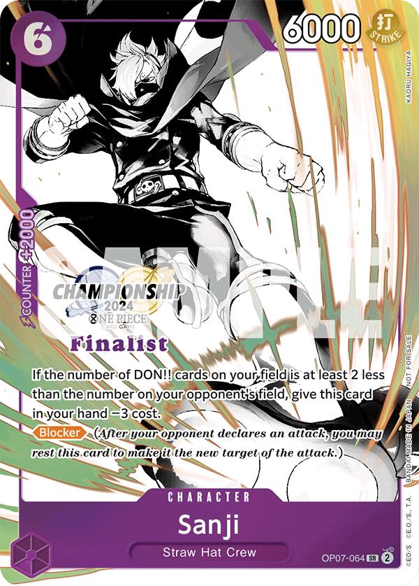 Sanji (Championship 2024 Card Set Vol. 2) [Finalist] [One Piece Promotion Cards] | Rock City Comics