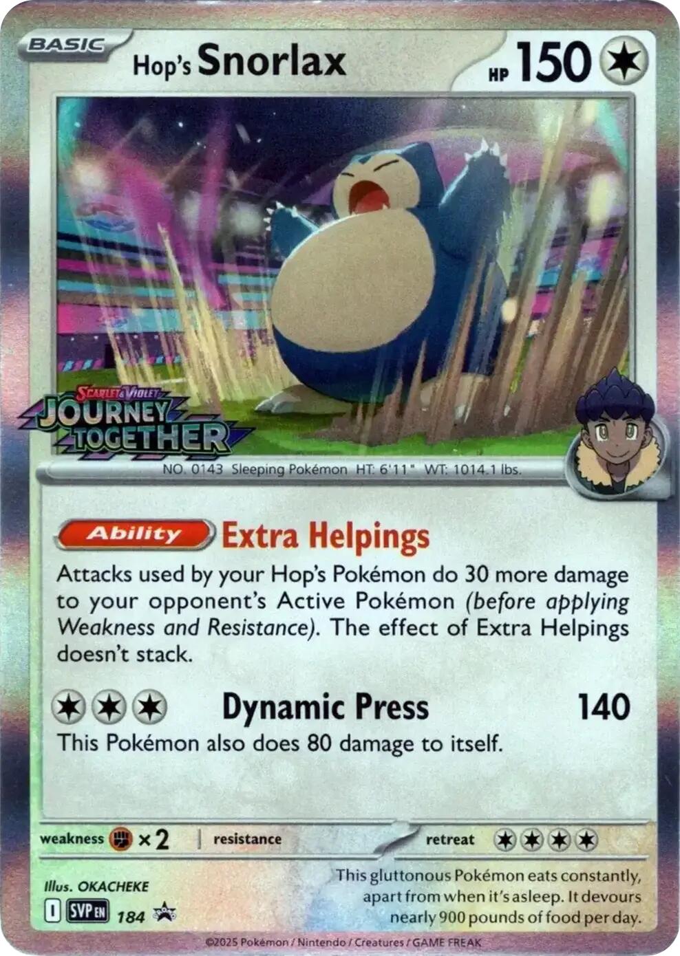 Hop's Snorlax (184) [Scarlet & Violet: Black Star Promos] | Rock City Comics