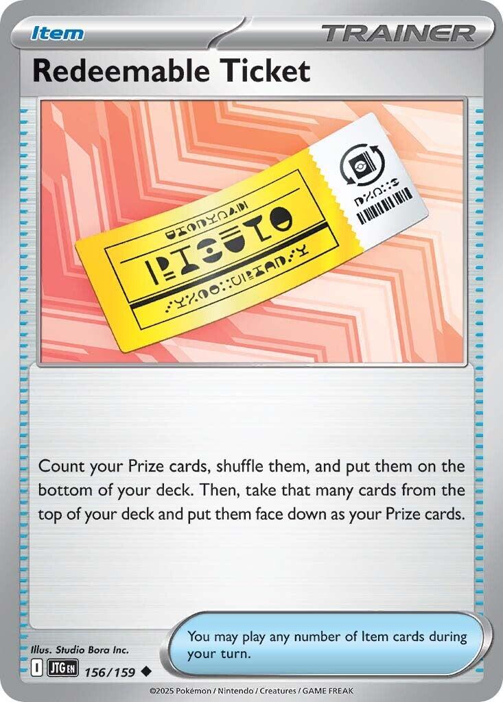 Redeemable Ticket (156/159) [Scarlet & Violet: Journey Together] | Rock City Comics