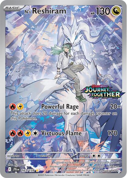 N's Reshiram (167/159) (Journey Together Stamp) [Scarlet & Violet: Journey Together] | Rock City Comics