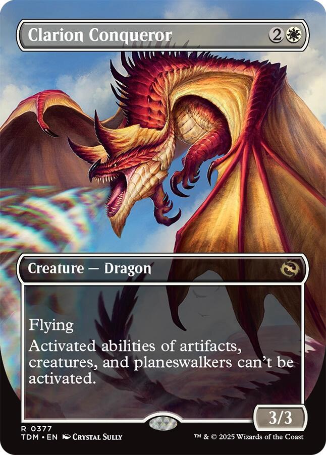 Clarion Conqueror (Borderless) [Tarkir: Dragonstorm] | Rock City Comics