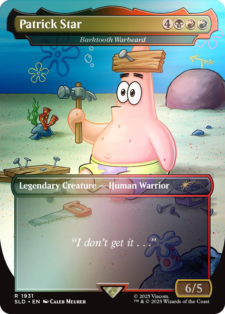 Patrick Star - Barktooth Warbeard (Rainbow Foil) [Secret Lair Drop Series] | Rock City Comics