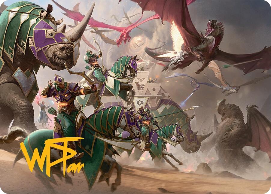 United Battlefront Art Card (5/54) (Gold-Stamped Signature) [Tarkir: Dragonstorm Art Series] | Rock City Comics