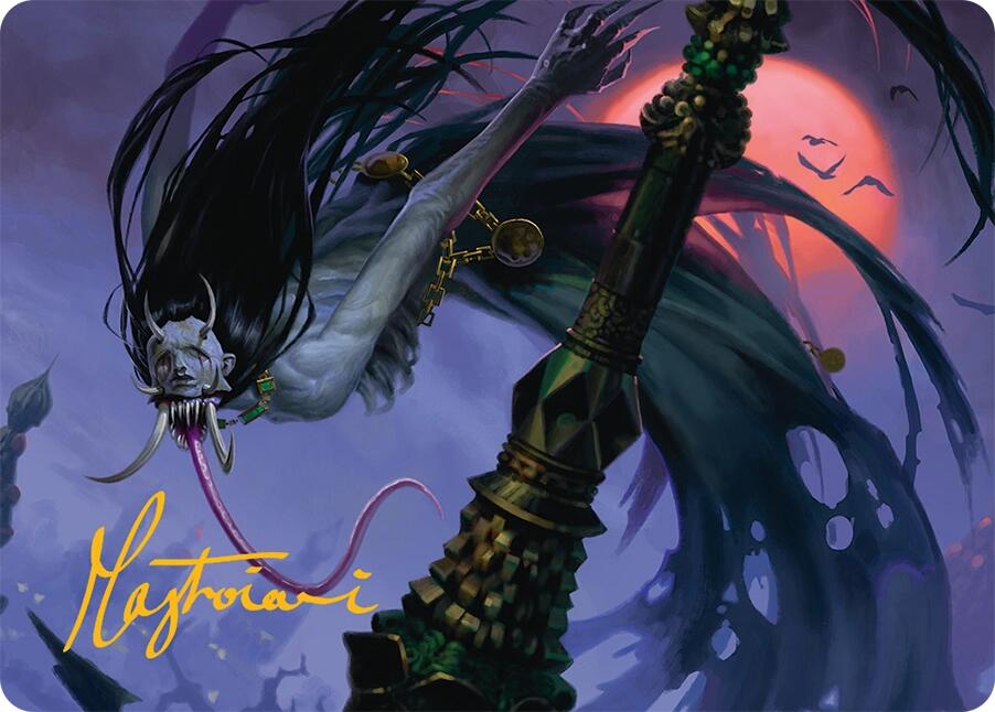 Qarsi Revenant Art Card (12/54) (Gold-Stamped Signature) [Tarkir: Dragonstorm Art Series] | Rock City Comics