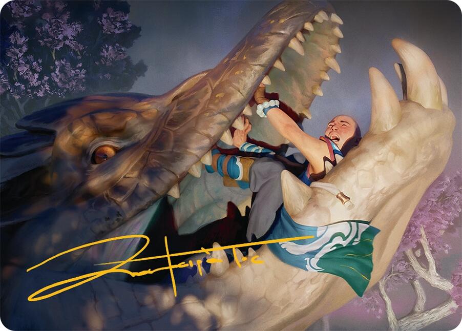 Jaws of Defeat Art Card (53/54) (Gold-Stamped Signature) [Tarkir: Dragonstorm Art Series] | Rock City Comics