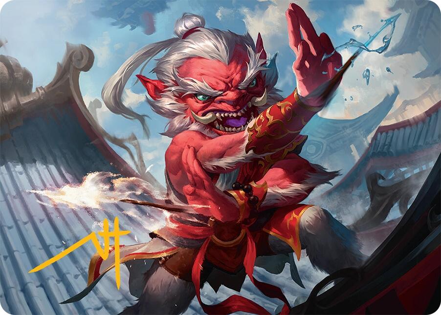 Devoted Duelist Art Card (15/54) (Gold-Stamped Signature) [Tarkir: Dragonstorm Art Series] | Rock City Comics