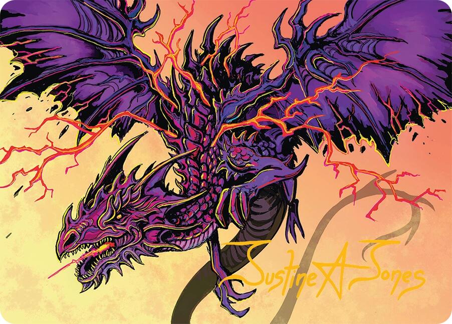 Stormshriek Feral Art Card (35/54) (Gold-Stamped Signature) [Tarkir: Dragonstorm Art Series] | Rock City Comics