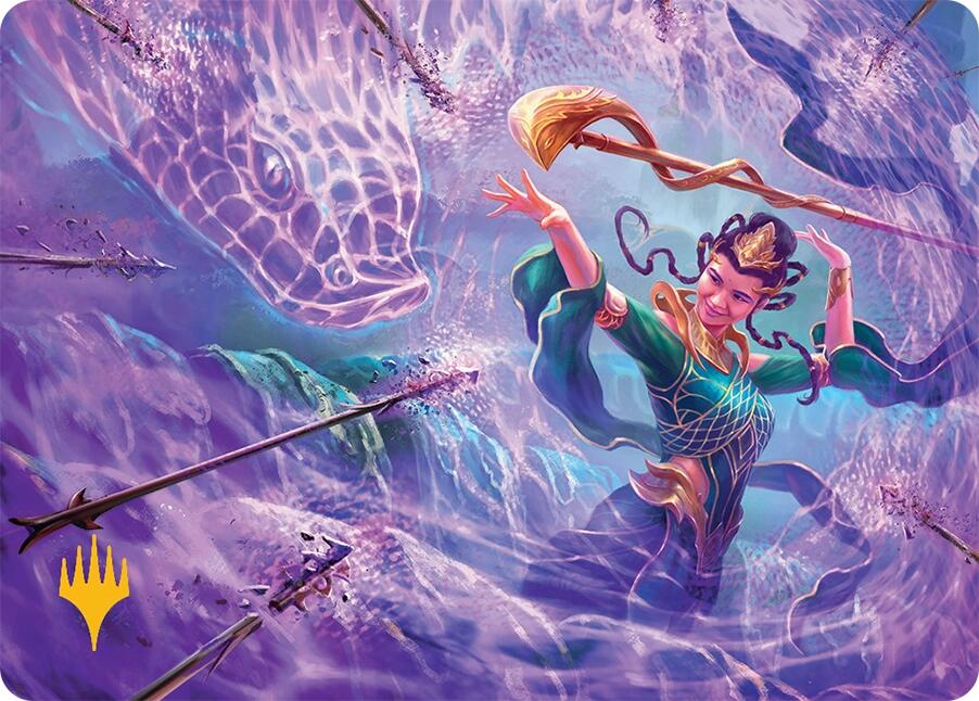 Snakeskin Veil Art Card (19/54) (Gold-Stamped Signature) [Tarkir: Dragonstorm Art Series] | Rock City Comics