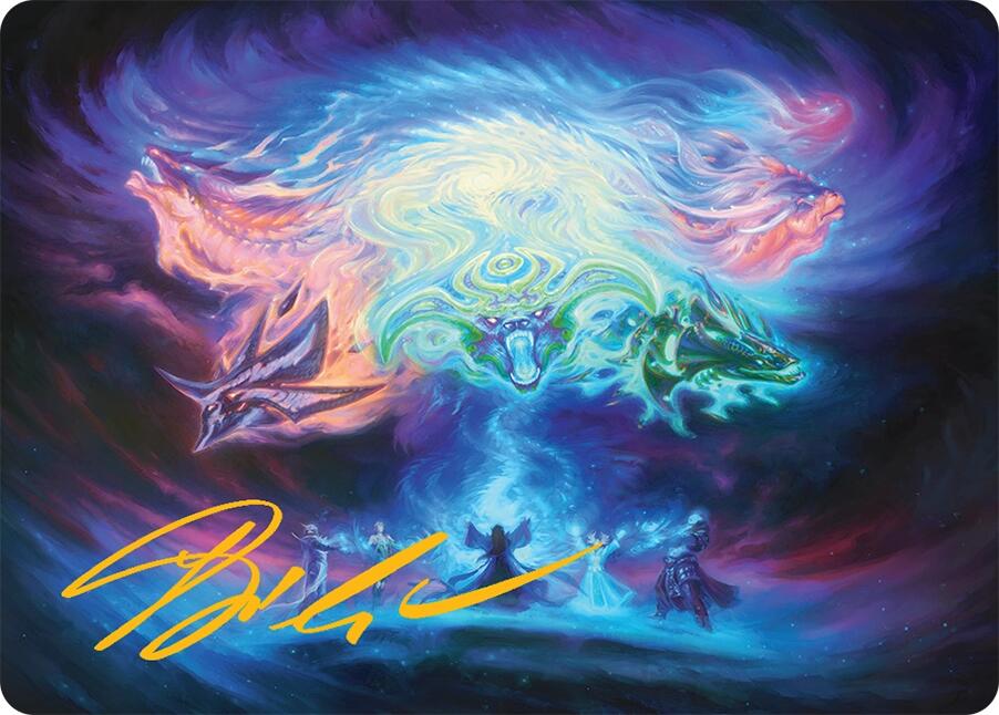 Call the Spirit Dragons Art Card (21/54) (Gold-Stamped Signature) [Tarkir: Dragonstorm Art Series] | Rock City Comics