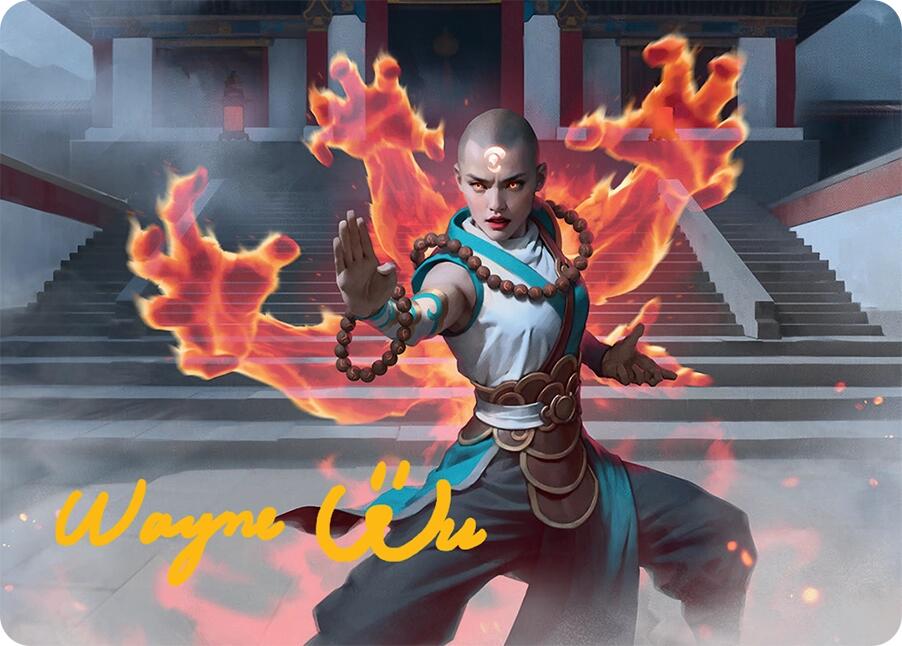 Flamehold Grappler Art Card (24/54) (Gold-Stamped Signature) [Tarkir: Dragonstorm Art Series] | Rock City Comics