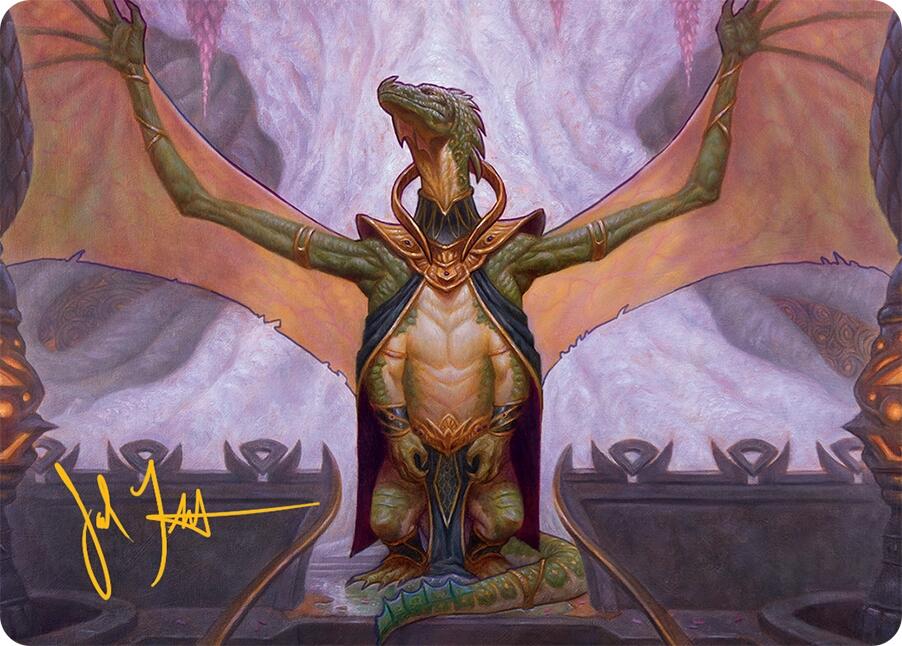 Kheru Goldkeeper Art Card (36/54) (Gold-Stamped Signature) [Tarkir: Dragonstorm Art Series] | Rock City Comics