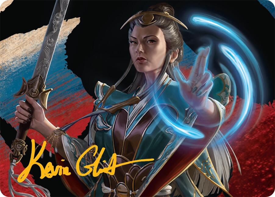 Narset, Jeskai Waymaster Art Card (44/54) (Gold-Stamped Signature) [Tarkir: Dragonstorm Art Series] | Rock City Comics