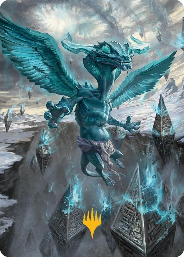 Ugin, Eye of the Storms Art Card (47/54) (Gold-Stamped Signature) [Tarkir: Dragonstorm Art Series] | Rock City Comics