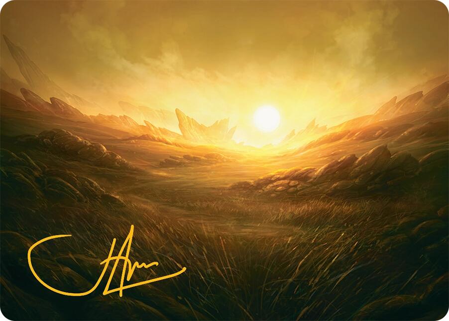 Plains Art Card (31/54) (Gold-Stamped Signature) [Tarkir: Dragonstorm Art Series] | Rock City Comics