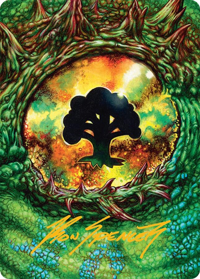 Forest Art Card (32/54) (Gold-Stamped Signature) [Tarkir: Dragonstorm Art Series] | Rock City Comics