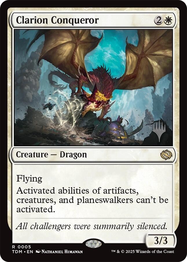 Clarion Conqueror [Tarkir: Dragonstorm Promos] | Rock City Comics