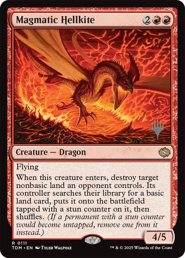 Magmatic Hellkite [Tarkir: Dragonstorm Promos] | Rock City Comics