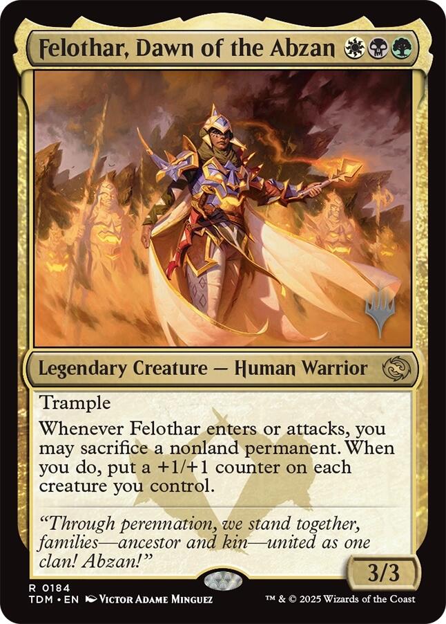 Felothar, Dawn of the Abzan [Tarkir: Dragonstorm Promos] | Rock City Comics