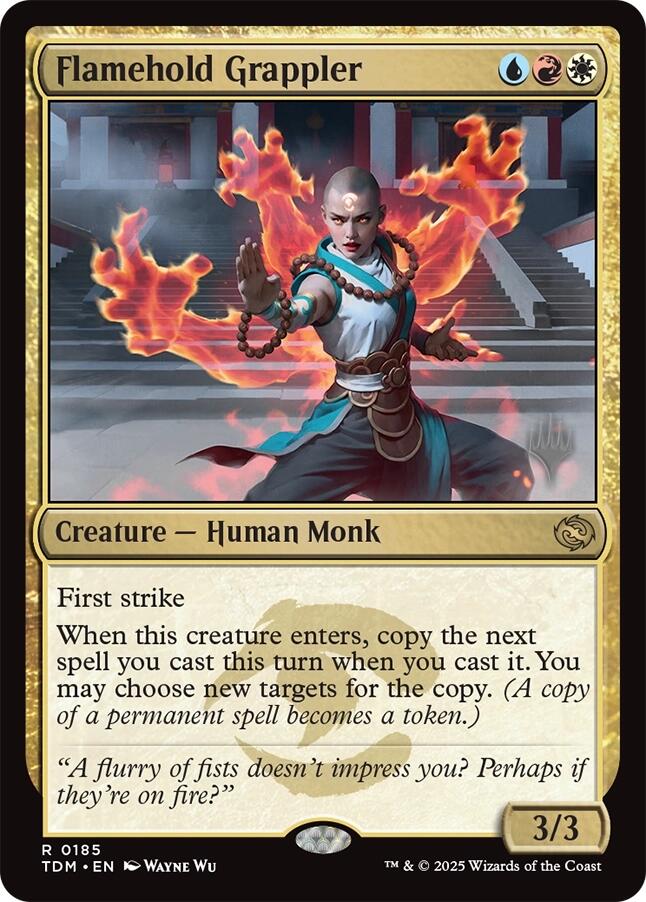 Flamehold Grappler [Tarkir: Dragonstorm Promos] | Rock City Comics