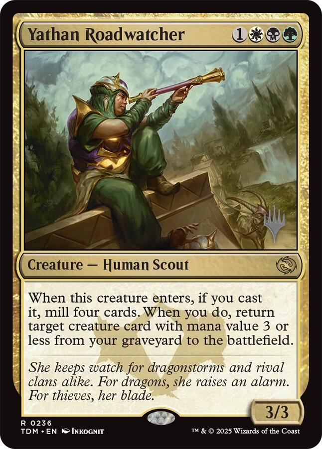 Yathan Roadwatcher [Tarkir: Dragonstorm Promos] | Rock City Comics