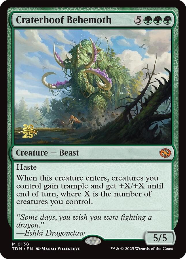 Craterhoof Behemoth [Tarkir: Dragonstorm Prerelease Promos] | Rock City Comics