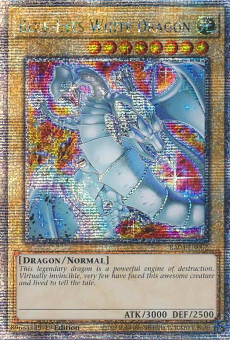 Blue-Eyes White Dragon (New Art) [RA04-EN002] Quarter Century Secret Rare | Rock City Comics