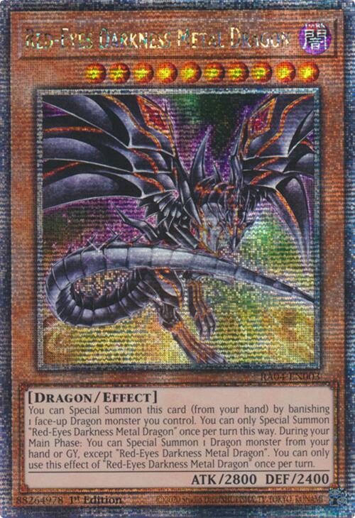 Red-Eyes Darkness Metal Dragon (Alternate Art) [RA04-EN003] Quarter Century Secret Rare | Rock City Comics