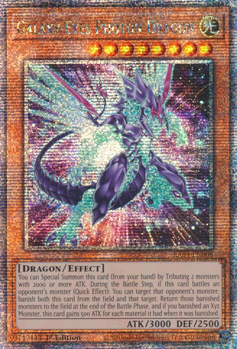 Galaxy-Eyes Photon Dragon (New Art) [RA04-EN008] Quarter Century Secret Rare | Rock City Comics