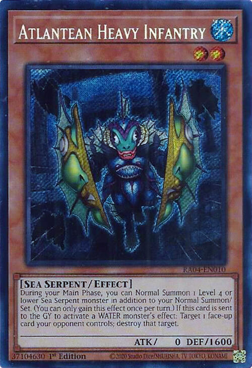 Atlantean Heavy Infantry [RA04-EN010] Secret Rare | Rock City Comics