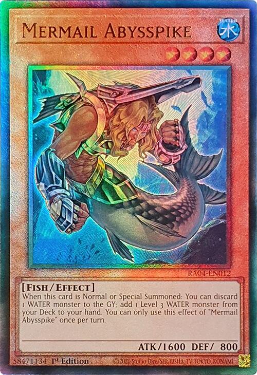 Mermail Abysspike [RA04-EN012] Prismatic Ultimate Rare | Rock City Comics