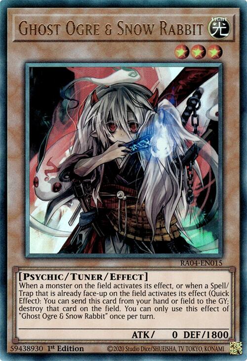 Ghost Ogre & Snow Rabbit [RA04-EN015] Prismatic Ultimate Rare | Rock City Comics
