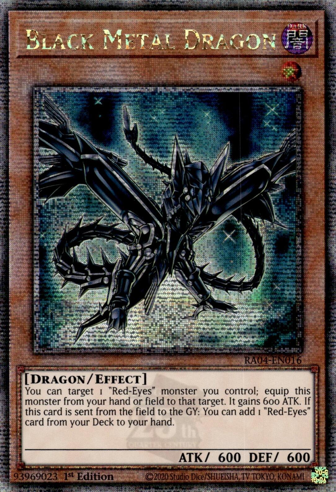Black Metal Dragon [RA04-EN016] Quarter Century Secret Rare | Rock City Comics