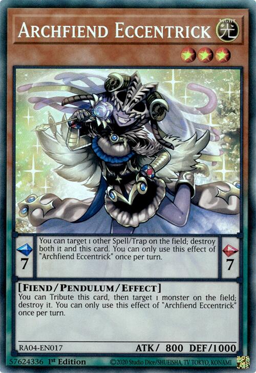 Archfiend Eccentrick [RA04-EN017] Prismatic Collector's Rare | Rock City Comics