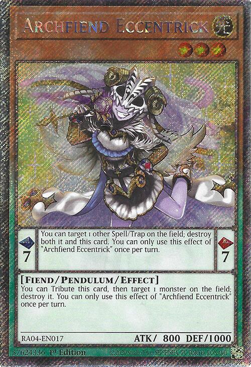 Archfiend Eccentrick [RA04-EN017] Platinum Secret Rare | Rock City Comics