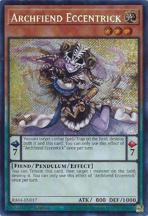 Archfiend Eccentrick [RA04-EN017] Secret Rare | Rock City Comics