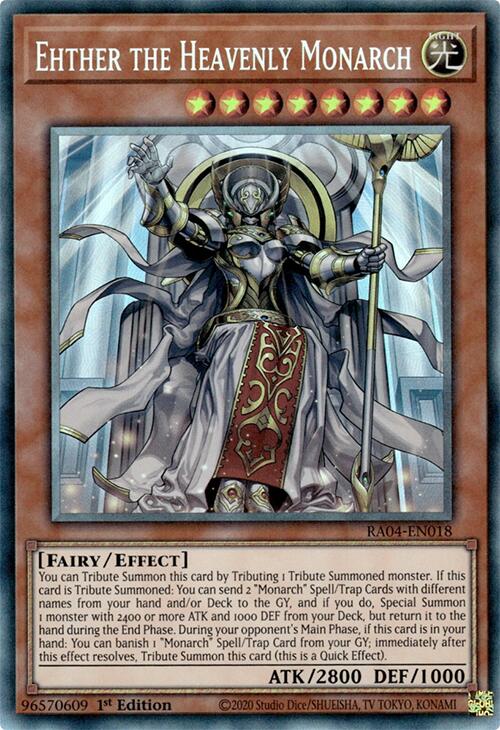 Ehther the Heavenly Monarch [RA04-EN018] Prismatic Collector's Rare | Rock City Comics