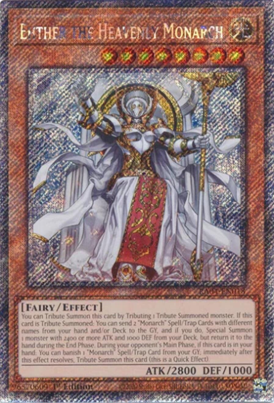 Ehther the Heavenly Monarch [RA04-EN018] Platinum Secret Rare | Rock City Comics