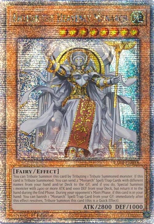 Ehther the Heavenly Monarch [RA04-EN018] Quarter Century Secret Rare | Rock City Comics